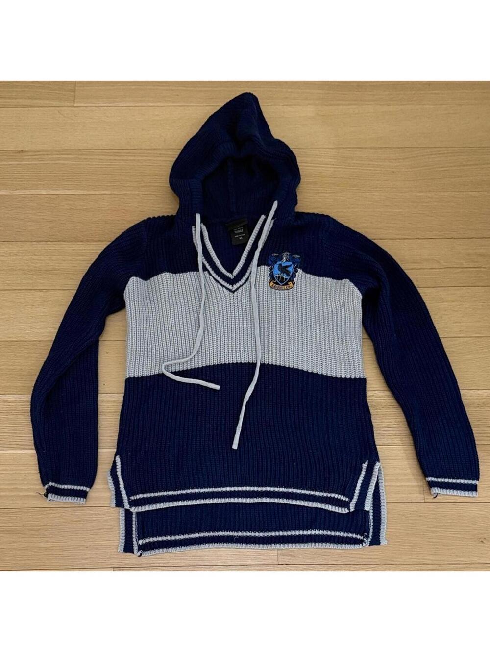 Stylish V-Neck Sweater with Hood